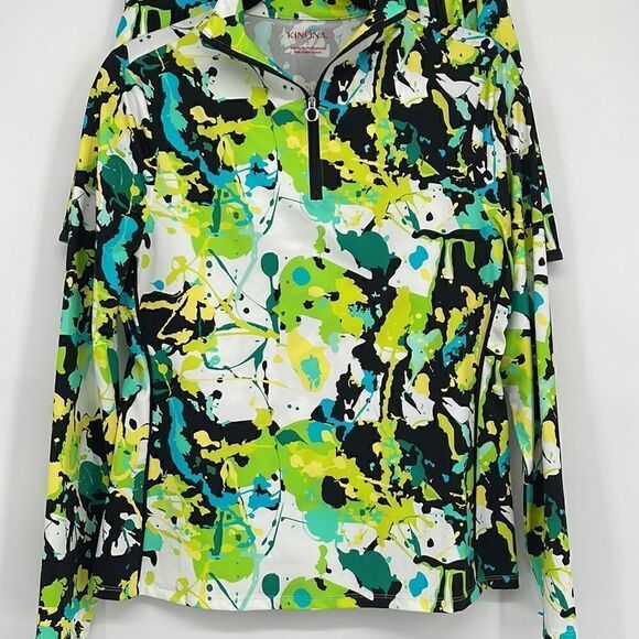 KINÖNA Keep It Covered Long Sleeve Golf Top & Skirt- Splatter Print - Picture 2 of 11